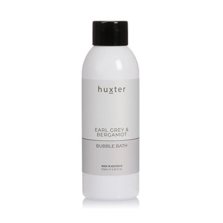 Huxter's mini bubble bath in pale grey with earl grey & bergamot at 125ml bottle