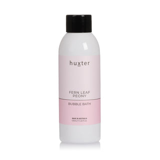 Huxter's mini bubble bath in pastel pink with fern leaf peony at 125ml bottle