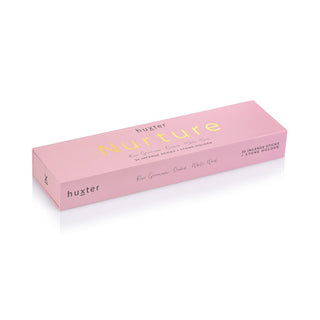 Huxter's 'nurture' pale pink 35 pack incense sticks with rose geranium, orchid, and white wood box. 
