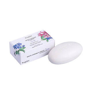 Huxter 185gm botanical soap with white jasmine & violet essential oils in a box