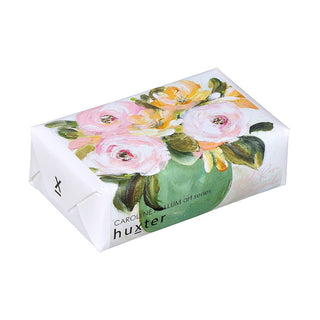 Huxter natural soap wrapped with Carolyne Hallum art series 'Sage' cover