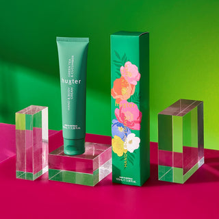 hand and body cream lifestyle photo - 100 ml - green tea and cucumber - Huxter Australia