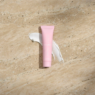 hand cream on bathroom counter - pink - 35 ml - white peony and cashmere - Huxter Australia