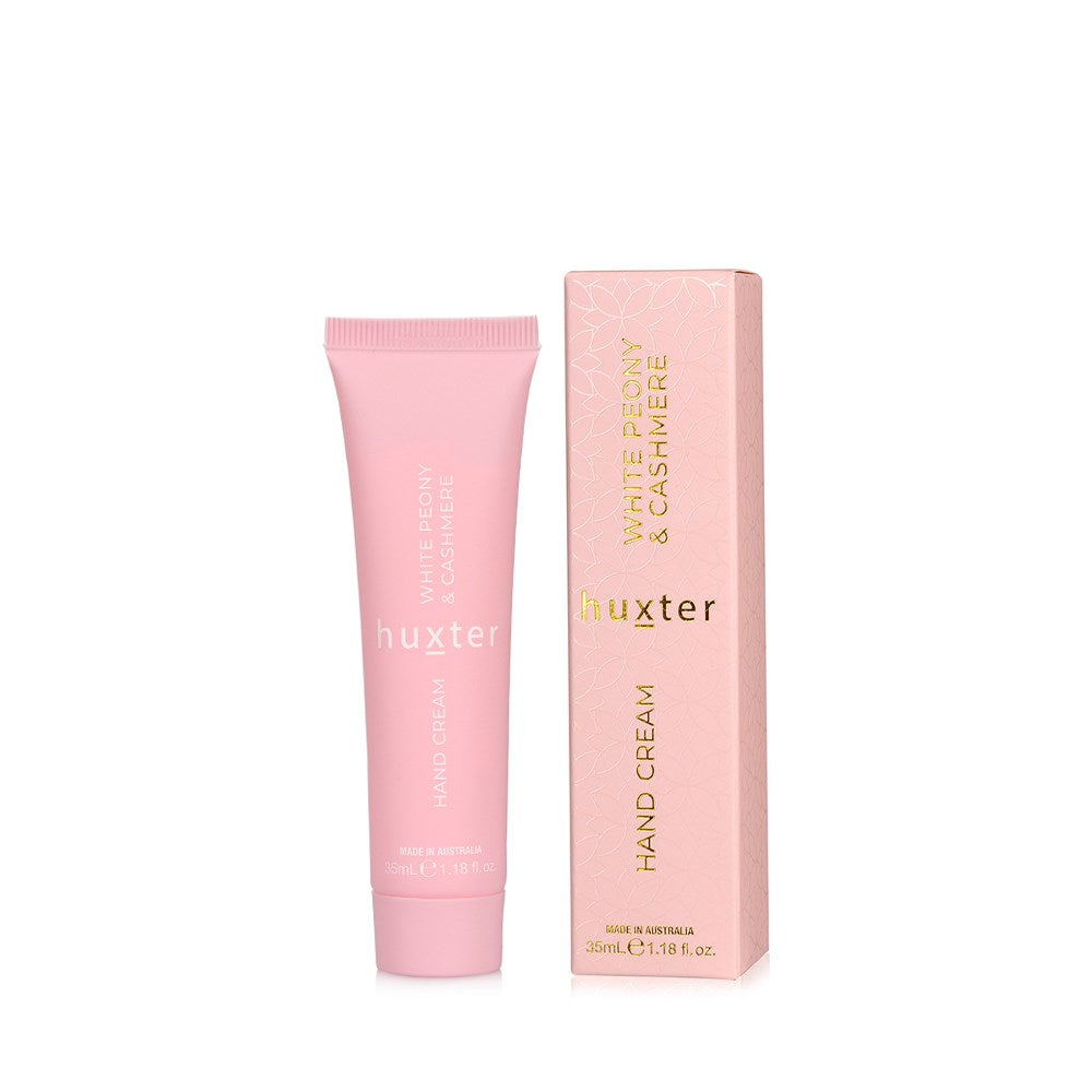 hand cream - pink - 35 ml - white peony and cashmere - Huxter Australia