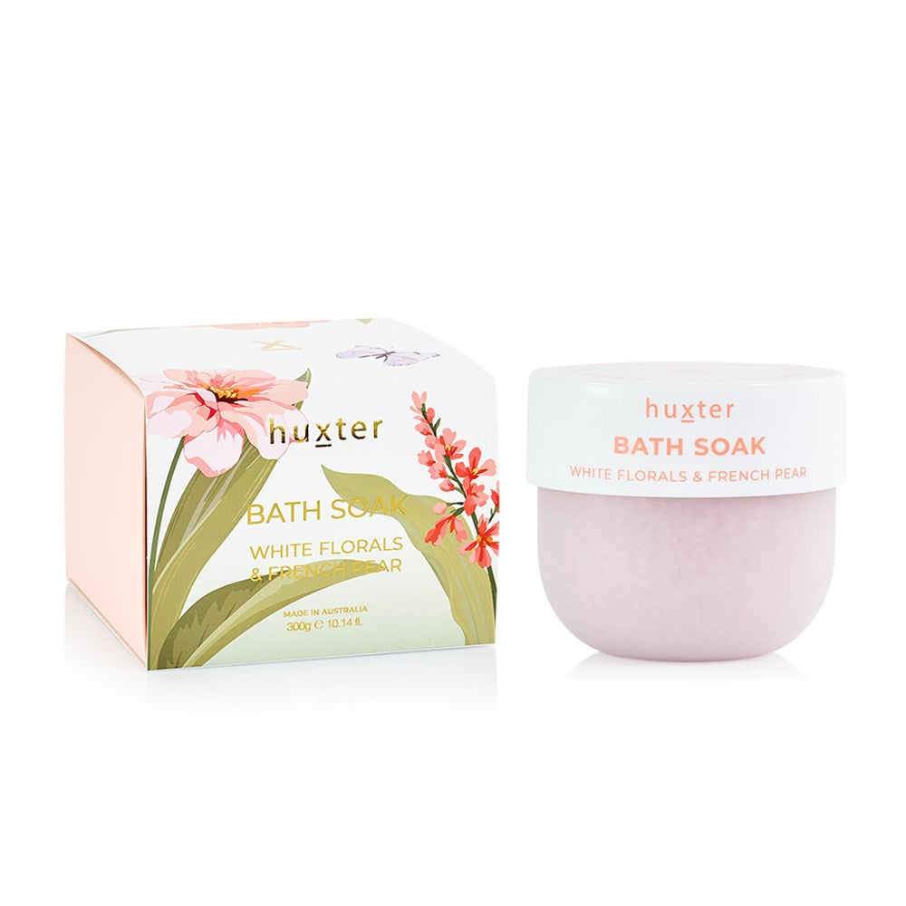 300gm Bath Soak Boxed - White Florals & French Pear