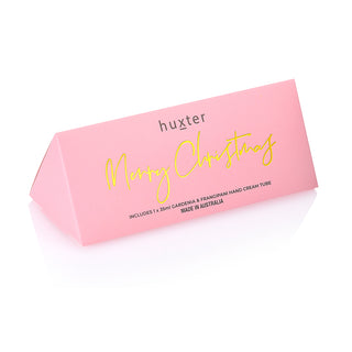 Huxter's Hand Cream 35ml in 'Merry Christmas' Mini Triangle Bon Bon Pale Pink scented with Gardenia & Frangipani