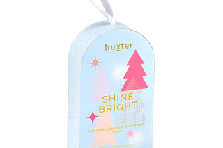 Hanging Soap Dome - R'Berry Xmas Sparkles - Pale Blue - 'Shine Bright' - 1x 200gm Soap Juniper, Lemon & Bergamot
