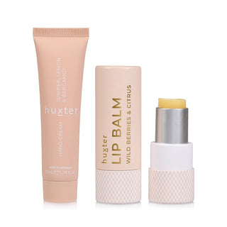 Lip & Hand Cream Duo - (Incl. Juniper, Lemon & Bergamot 35ml Hand Cream + Wild Berries & Citrus 9gm Lip Balm)