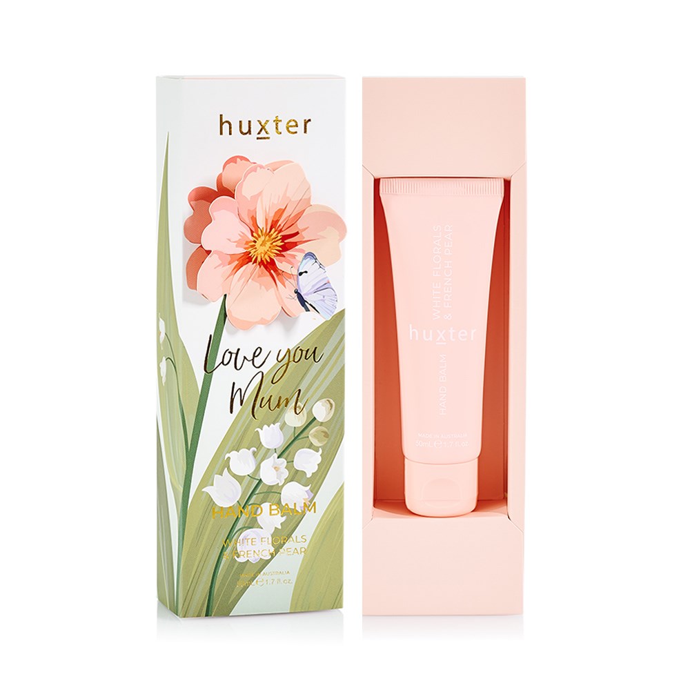 Hand Balm Gift Box - 50ml - Love you Mum - Peach Flower - White Florals & French Pear