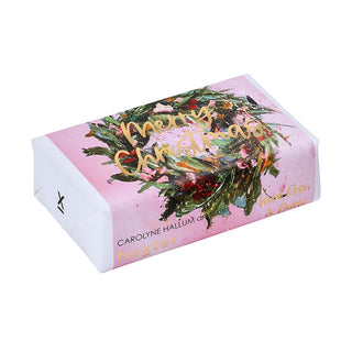 'Pink Wreath' - Merry Christmas - with GOLD FOIL