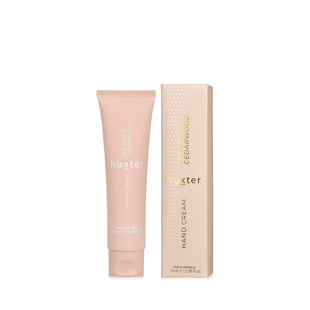 hand cream - neutral beige - 100 ml - seasalt and cedarwood - Huxter Australia