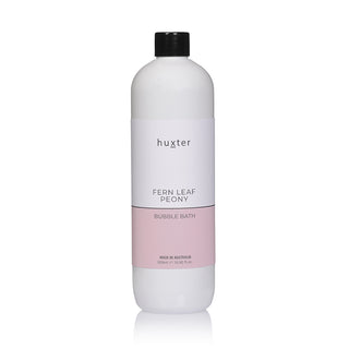 Huxter bubble bath in pink with pastel pink leaf peony at 500ml bottle
