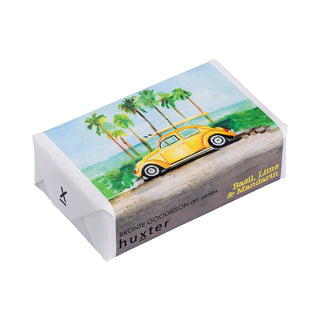Huxter Art Series Natural Soap wrapped with Bronte Goodieson 'Buggie Yellow' artwork