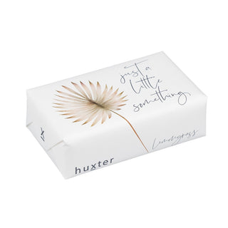 Huxter's Natural Lemongrass soap wrapped in 'Natural Leaf' design just a little something cover.