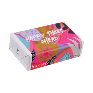 Huxter natural soap wrapped with Inkheart Designs art series ‘Burry' - Happy times ahead cover