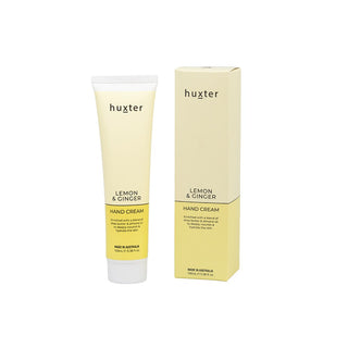 Huxter 100ml hand cream in pale yellow with lemon & ginger