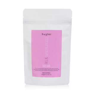 Huxter 120gm bath soak with fig & sandalwood in pink