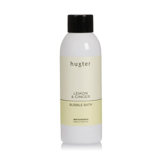 Huxter's mini bubble bath in pale yellow with lemon & Ginger at 125ml bottle