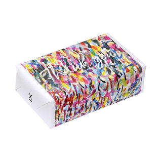 Huxter Art Series Natural Basil, Lime & Mandarin Soap wrapped with Caz 'Happy Dance' artwork