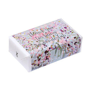 Huxter Art Series Natural Wild Rose & Neroli Soap wrapped with Caz 'This Bunch Is For You' artwork